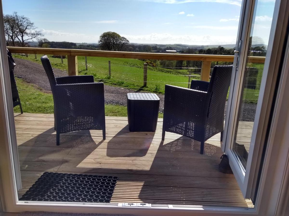 Cleeves Cabins Ailsa Luxury Lodge With Hot Tub Dalry  Exterior photo